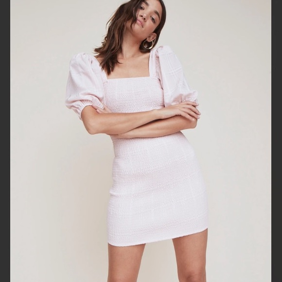 LPA Smocked Dress w Luff sleeve / size Small - Picture 6 of 7